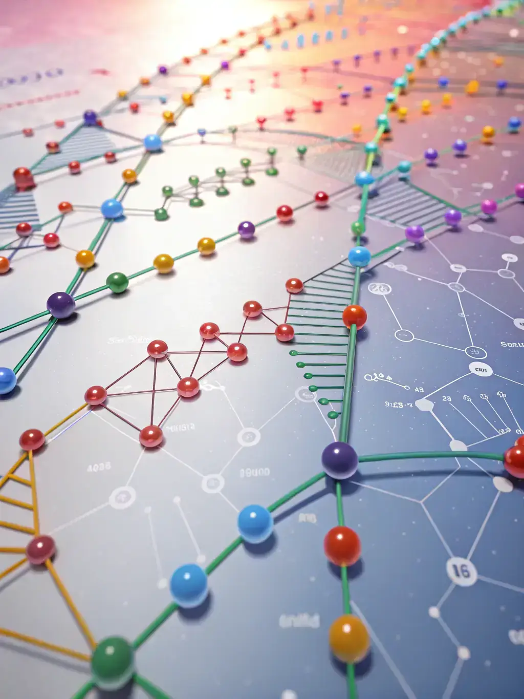 An abstract image representing the integration of genetic, biomarker, and clinical data into personalized recommendations, showcasing the platform's comprehensive approach.